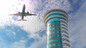 What is an airport control tower